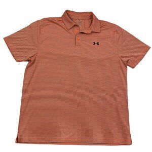 Under Armour Striped Heat Gear Golf Polo Shirt Men's Size XL